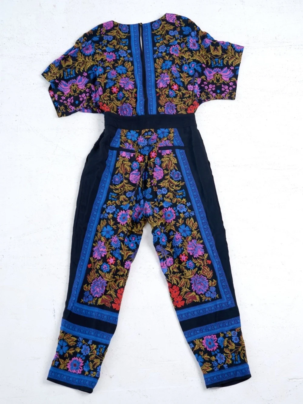 Anthropologie ett:TWA Scarf-printed Jumpsuit sz 4 PETITE - Picture 3 of 14